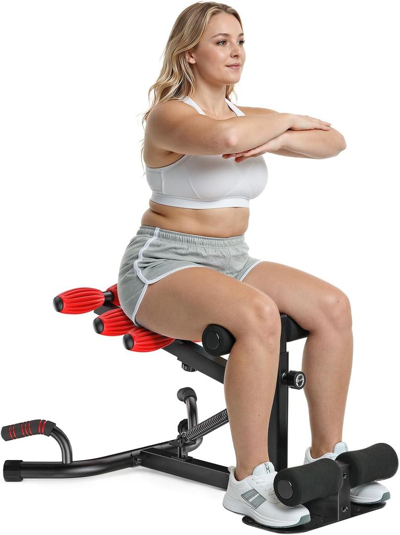 MERACH Upgrade Deep Squat Machine for Overweight, Dual Spring Assist& 350LB Weight Capacity, Glute Trainer Machine, Easy Setup & Leg Home Workout Machine