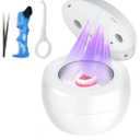 Ultrasonic Retainer Cleaner Machine, Cleaning Pod for Jewelry Cleaner, Dentures, Mouth Guards, Rings, Earrings, Glasses- 200ML 45kHz One-Touch 5-Minute Deep Clean (White)