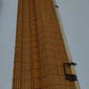 Brown Cordless Bamboo Slat Roll Up Blind with Privacy Backer Liner - 36-Inch Wide by 72-Inch Long