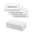 Pack of 4 White Seal Putty Waterproof Duct Seal Repair Sealing Clay, Quick Mending Mud for Drain Connection, Wall Hole, Air Conditioning Hole