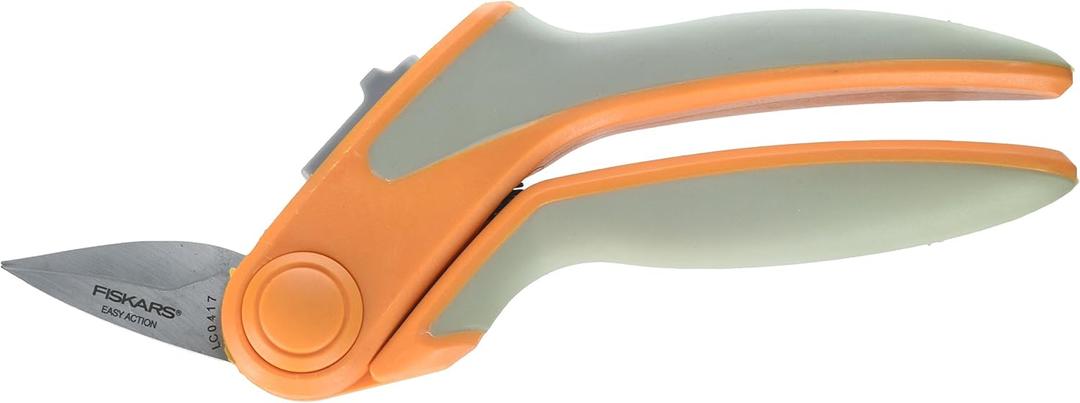 Fiskars Easy Action Tabletop Rag Quilt Snip, Gray Orange, 8" (190600)