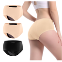 VOXSHE Incontinence Underwear for Women Washable Leak Proof for Women 5oz High Absorbent Womens Incontinence Panties for Bladder Leakage Protective Panties 3pk-L (Black/Beige/Beige)