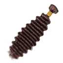 Color #4 Human Hair Bundles Chocolate Brown Deep Wave Single Bundle Human Hair 30 Inch Double Weft Grade 12A Unprocessed Virgin Remy Hair Extension