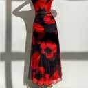 Verdusa Women's Floral Slimming Wedding Guest Dress Long Sleeve Holiday Maxi Dresses. XL Size