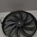 16 inch Electric Radiator Fan, 3000 CFM 10 Blades Electric Fan Automotive Black with Thermostat Wiring Switch Relay Kit