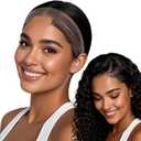 Cospack Wig Grip Band Women: Adjustable Silicone Non-Slip Wig Gripper with Middle Lace Part & Ear Cut Outs Secure Fit Breathable No-Headache for Wigs Chemo Cosplay Sports Daily Wear (Brown)