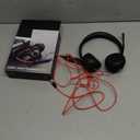 JIAMQISHI USB Headset with Microphone for PC, On-Ear Computer Laptop Headphones with Noise Cancelling Microphone in-line Control for Home Office Online Class Skype Zoom (USB+3.5mm, Black)