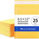 Padded Envelopes 8.5×12' Inch 25 Pack padded mailers Self-Sealing Paper Envelopes for Shipping,Mailing,Packaging,Strong Adhesion Envelope Mailers