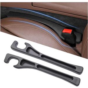 2 x Car Seat Gap Filler Organizer - No Drop Seat Guard, Side Gap Filler for Car, SUV, and Trucks, 2 Pack, Black - Prevents Items from Falling, Extra Storage Space, Easy to Install, Durable & Eco-Friendly