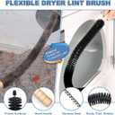 2 Pieces Dryer Vent Cleaner Kit Compatible with Most Vacuum Cleaner, Dryer Lint Brush and Vacuum Hose Attachment with Universal Connector, Quickly Lint Remover (Blue)