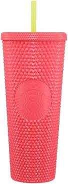 24OZ Studded Rubberized Tumbler - Dragon Fruit