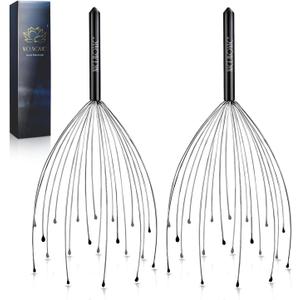 NICEMOVIC 2 Pack Head Scalp Massager Gifts for Women Men, Stocking Stuffers White Elephant Gifts for Adults Prizes for Adults Scalp Massager Hair Growth 20 Fingers Stress Relief Head Scratcher