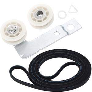 BlueStars 661570V 661570 & 279640 & W10837240 Dryer Drum Belt Idler Pulley and Pulley Kit - Compatible with Whirlpool Maytag Kenmore Dryers WED9200SQ0 WED5600XW0 WED9200SQ0 GEW9250PW1