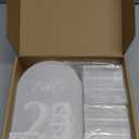 JINMURY Clear Arch Table Numbers for Wedding, 5x7 Inch Arched Acrylic Table Numbers 1-25 with Stands, Clear Acrylic Arch Sign with Holder for Centerpiece, Reception, Wedding, Party, Event