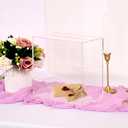 Teruntrue Clear Acrylic Wedding Card Box with Slot, Thick DIY Card Box Blank No Print, Large 10x10x5.5 Inch, for Wedding Reception Party Graduation Fundraiser Money Gift Holder Keepsake Decoration