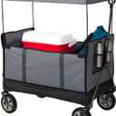 Seina Omni Collapsible Wagon Cart 300 lbs 6ft Storage, Wagons Carts Foldable, Utility Wagon, Grocery Cart on Wheels Foldable, Foldable Wagon Cart (Canopy)