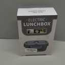 Electric Lunch Box Food Heater, 3 in 1 Ultra Quick Heated Lunch Boxes for Adults, 12V/24V/110V Portable Food Warmer for Car/Truck/Office With Fork Spoon and Insulated Carry Bag (Blue Gray)