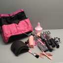 Pink Garden Tool Set Gardening Items for Women - 24PCS Heavy Duty Garden Tools with Detachable Storage Bag, Succulent Tool Set, Weeder