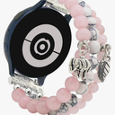 LuReen Beaded Bracelet Band Compatible with Galaxy Watch 7/6/5/4 40mm 44mm/Watch 6 Classic 43mm 47mm/Watch 5 Pro 45mm/Watch 4 Classic/Active 2 Band, 20mm Elastic Stretchy Strap Wristband for Women