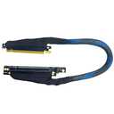 JMT PCIE 4.0 X16 Extension Cable 32GBS GEN4 Braided Mesh Harness Riser for AI Server Graphics Card Bendable GPU Adapter (30cm,16AD4 Right-Right)