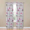 Jay Franco Black Out Window Curtains for Kids Bedroom 4-Piece Drape Set with 2 Tiebacks, Grey - Minnie Mouse, 42" W x 84" L (Pack of 2)