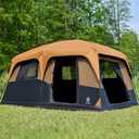 EVER ADVANCED 10 Person Camping Blackout Design Tent, Multi Room Tent for Family, Large Tents with Rainfly and Carry Bag, 2 Doors, Water-Resistant, 14ft x 10ft x 84in