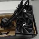 Minorsonic CPU Cooler 240mm Aio, Liquid Cooler CPU Low-Noise AMD AM5/AM4, Refrigeracion Liquida Water Cooling Systems, Intel LGA 1851/1700 PC Water Cooler 2 x 120 mm PWM Fans Black