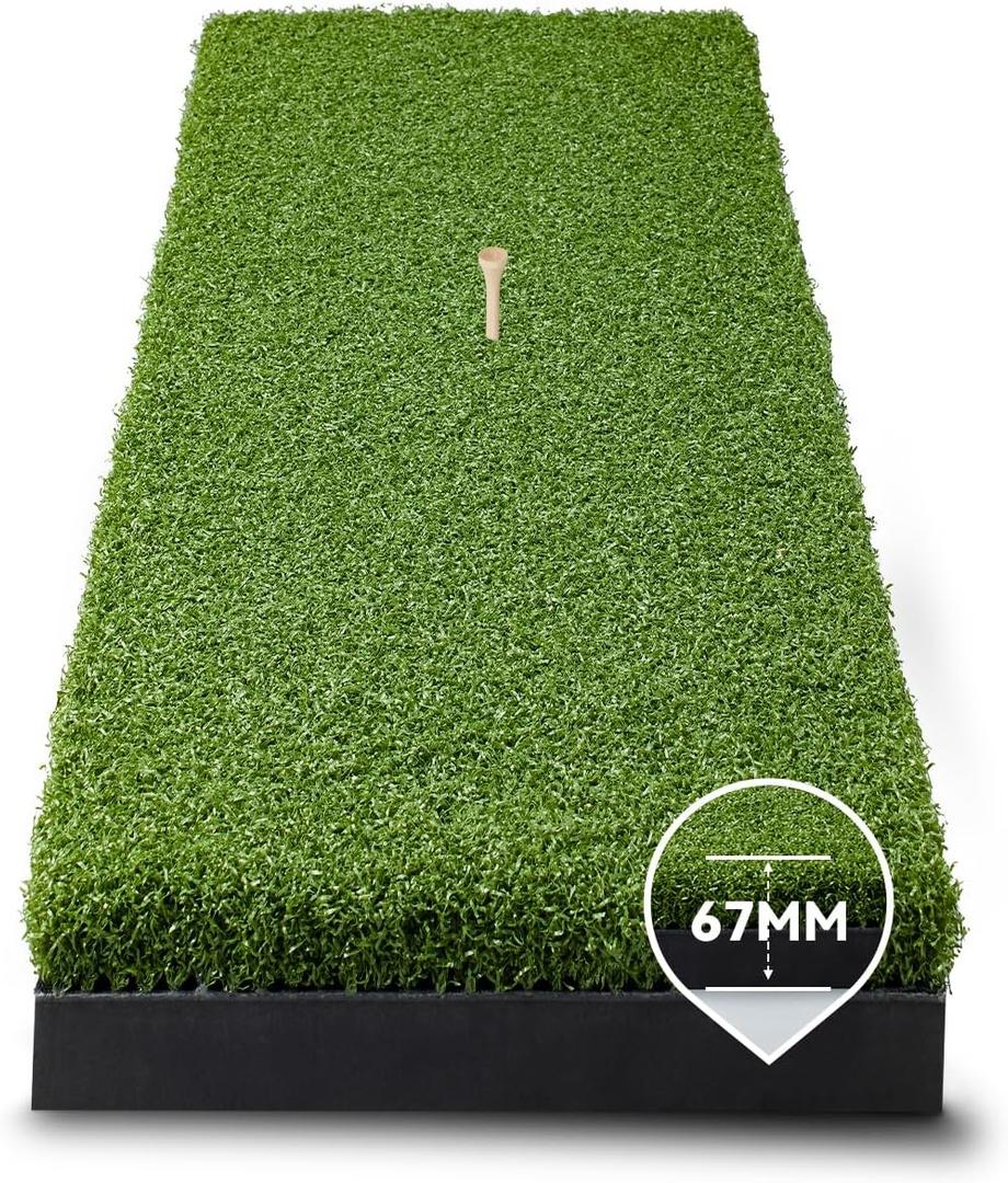 Golf Hitting Strips, Professional Grade Realistic 30 x 12 x 67mm Replaceable Golf Hitting Mat, Simulator Putting Driving Training Practice Insert Turf Green Accessories for Indoor/Outdoor