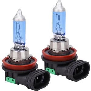 H11 Halogen Headlight Bulb - Safego DC 12V 55W Low Beam for Fog Light/DRL Replacement Bulbs, 5000K White Car Headlamp, DOT Compliant,Not fit 24V Vehicles,Pack of 2