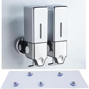 Wall Mounted Soap Dispenser, Shower & Lotion Dispenser for Home, Bathroom, Kitchen, Hotels, Restaurants (1000ml, Silver)