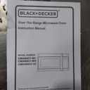 BLACK+DECKER Over the Range Microwave Oven with Vent and One-Touch Auto Cooking, 1.7 cu. ft. OTR Over Stove Microwave, Stainless Steel, 1000 Watts, EM044K6CE-SS