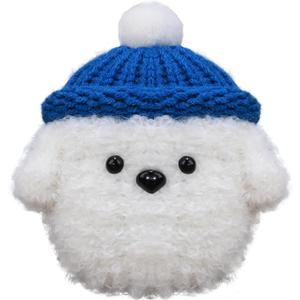 Plush Case Cover Compatible with Bose QuietComfort Earbuds II (2022) / Ultra (2023) Handmade Knitted Cartoon Creative Funny Cute Earbuds Headphone Cases (BG+Dark Blue,for Bose QC II&Ultra2023)