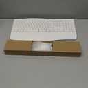 Ergonomic Keyboard and Mouse Combo, Full Size Cordless Computer Keyboard with Palm Wrist Rest Ergonomic Mouse for Windows Computers Laptops - White