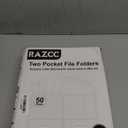 Two Pocket Folders, RAZCC 50 Pack 2 Pocket Folders Fit Letter Size Paper, Paper Folders with Pockets for School Office Business Home, Turquoise