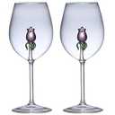 Shark Wine Glass, Personalized Set of 2 Wine Glasses with Shark Inside, Unique Nice Wine Glasses for Party Valentines Day Women