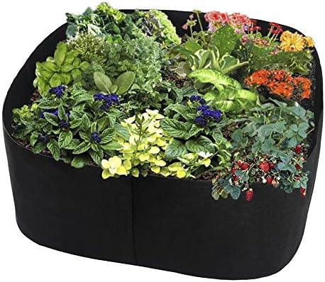 Planting Grow Bag,Felt Fabric Raised Planting Bed,Raised Garden Bed Planter Breathable Planting Container Rectangle Growing Pot (Black - 2ft*2ft) Planting Grow Bag,Felt Fabric Raised Planting Bed,Raised Garden Bed Planter Breathable Planting Container Rectangle Growing Pot (Black - 2ft*2ft)