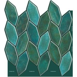 MOSAICOWALL Peel & Stick Backsplash self Adhesive Tile,3D Wall PU Gel Vinyl Tiles for Home Decor,Stick on Kitchen Bathroom Backsplash - Style 70 (Set of 10 Tiles)