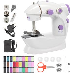 Mini Sewing Machine for Beginner, Dual Speed Portable Sewing Machine, Small Household Electric Portable Sewing Tool with Sewing Kit for Adults Kids DIY Crafts Mini Sewing Machine for Beginner, Dual Speed Portable Sewing Machine, Small Household Electric Portable Sewing Tool with Sewing Kit for Adults Kids DIY Crafts