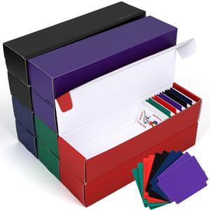 10 Pack Trading Card Storage Box 1000 Count Sports Game Card Storage Boxes with Dividers Cardboard Collection Case for Baseball Tcg Basketball