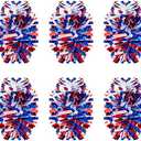 Shappy 90 ft 6 Rolls Wedding Tinsel Garland Decor Glitter Metallic Twist Garland Wedding Summer Luau Birthday Party Indoor Outdoor Hanging Home Decor(Red, Blue, White)