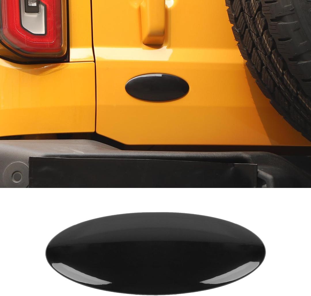 Overlay Tailgate Emblem Rear Door Emblem Badge Cover Trim Exterior Accessories Compatible with Ford Bronco, Bronco Sport 2021-2023, Smoked Black
