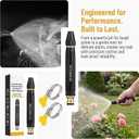 3 x 2026 High Pressure Car Wash Nozzle, Adjustable Jet Spray Nozzle for Garden Hose, Heavy Duty Metal Water Hose Nozzle with Quick Connector, Clamps for Car Washing, Patio Cleaning, Watering Plants
