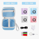 Blue Kids Camera Case for Instant Cameras - Storage Bag Compatible with Digital Video Cameras for Girls and Toddlers（Case Only）