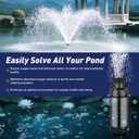 Floating Pond Fountain Aerator w/Timer, Stainless Steel Pond Aeration Pump