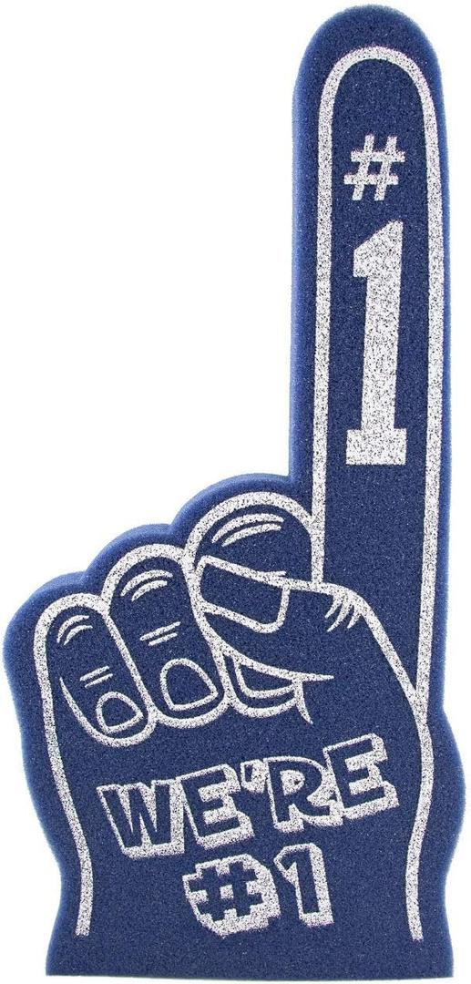 Giant Foam Finger 18 Inch- We're Number 1 Foam Hand for All Occasions - Cheerleading for Sports - Exciting Vibrant Colors use as Celebration Pom Poms- Great for Sports Events Games School Business