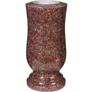 Granite Memorial Cemetery Vase for Grave Decoration,10" Height Headstone Flower Holder with Drain Hole