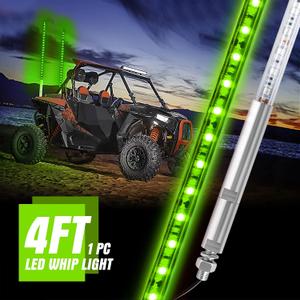 4FT LED Whip Light for Truck 12V 1PC 1.2M Green
LED Antenna Whip Light for Off- Road Vehicle ATV UTV RZR Polaris Sand Dune Buggy 4x4,Easy to Install, IP68 Waterproof