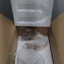 Vintage Pleated White Ceramic Wall Sconce, Retro Walnut Wood Vanity Light with Aged Brass Finish, Elegant Wall Lamp for Bedroom, Living Room