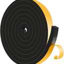 Weather Stripping Door Seal,Weather Stripping,Soundproof,Cold Insulation,High Density CR Foam Insulation Tape for Door, Front Door Frame, Windows,Sliding Door (Black, 1/2 in x 1/2 in x 13Ft)