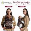 Momcozy Baby Carrier - Ergonomic, Cozy and Lightweight Carrier for 7-45lbs, Effortless to Put On, Ideal for Hands-Free Parenting, Enhanced Lumbar Support, Purehug for Infant to Toddler, Leopard